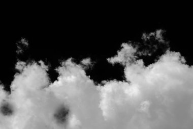 Siyah arka plan üzerinde bulutlar . Soyut drak.