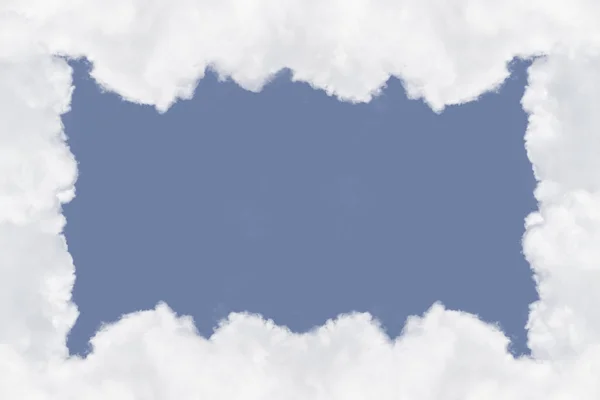 Nuvem de moldura isolada no fundo branco. Contexto abstrato — Fotografia de Stock