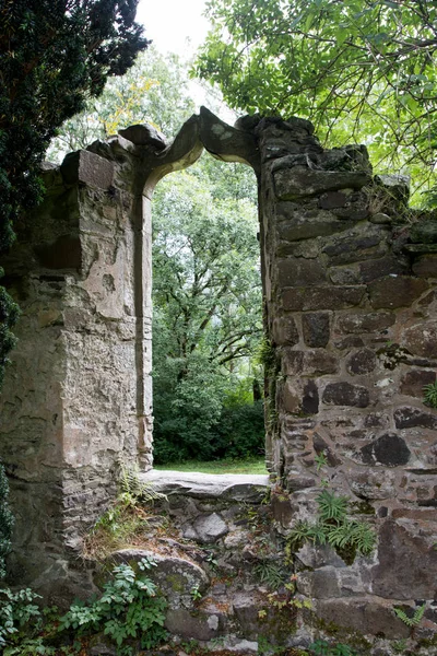 Window Opening Ancient Ruined Church — Stock Photo, Image