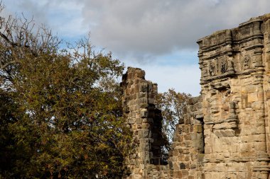 Saint Andrews kale İskoçya duvarlar üzerinde bir sonbahar günü mahvetti.