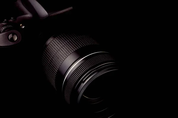 Digital SLR Camera on a Black Background — Stock Photo, Image