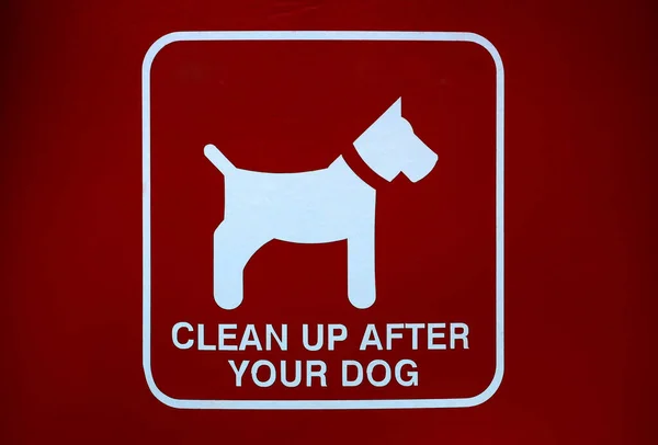 Clean Your Dog Sign Seaside Location — Stock Photo, Image