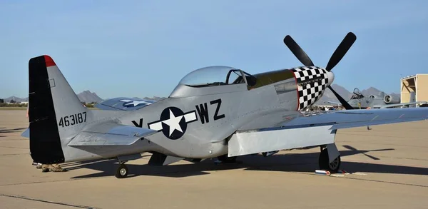 Tucson Eua Março 2018 Avião Caça Mustang Vintage Segunda Guerra — Fotografia de Stock