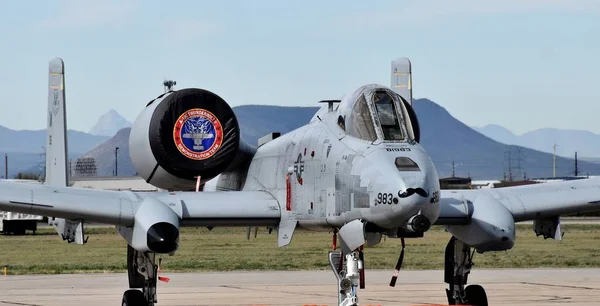 Tucson Eua Março 2019 Air Force Warthog Thunderbolt Estacionado Uma — Fotografia de Stock