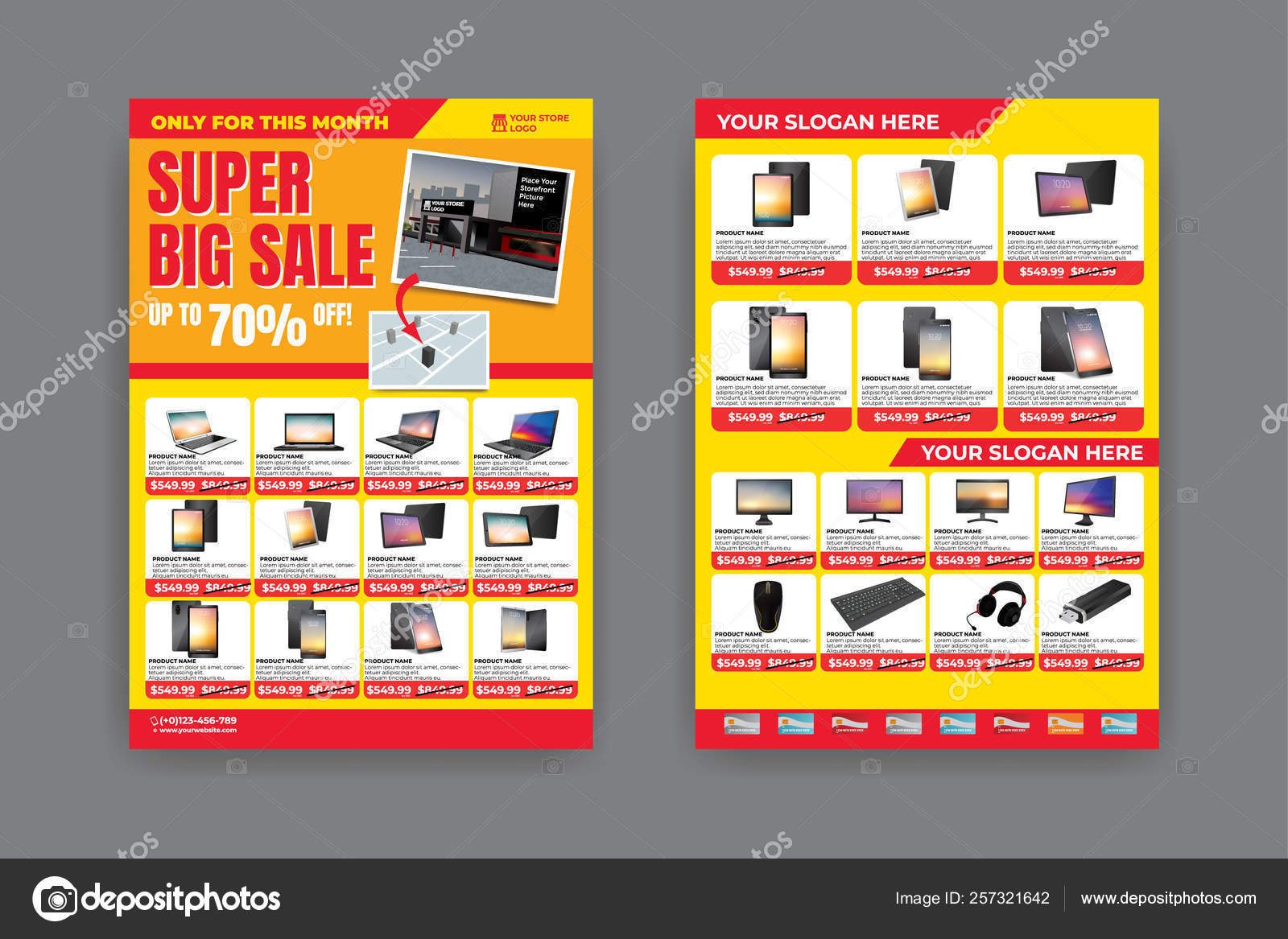 Flyer template for Sale Promotion Stock Vector Image by For Product Promotion Flyer Template