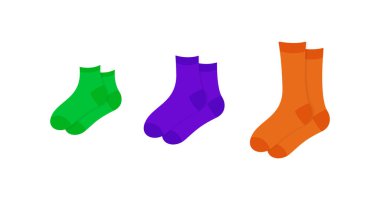 Çorap koleksiyonu vektör tasarımı. Ayakkabı çizimi. 