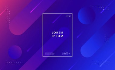Minimum geometrik modayı takip edin. Dinamik şekiller vektör bileşimini oluşturur. Soyut gradyan arkaplan.