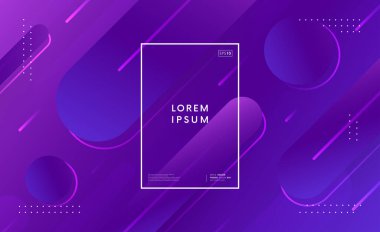 Minimum geometrik modayı takip edin. Dinamik şekiller vektör bileşimini oluşturur. Soyut gradyan arkaplan.