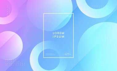 Minimum geometrik modayı takip edin. Dinamik çember bileşimi şekillendirir. Işık arkaplanı.