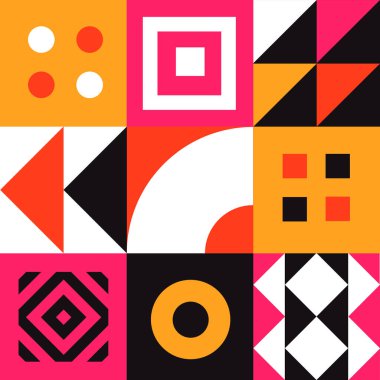 Geometrik asgari model. Soyut vektör geometrik arkaplan.