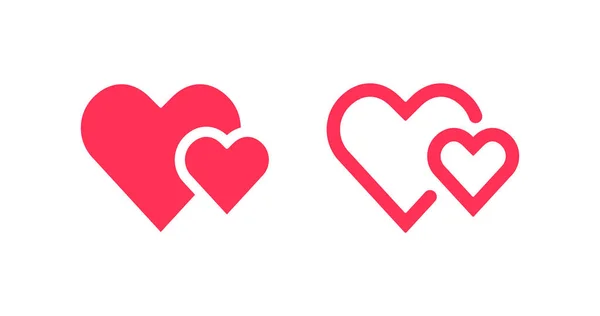 Μεμονωμένη Καρδιά Αγάπη Σημάδι Διάνυσμα Σχεδιασμό — Διανυσματικό Αρχείο