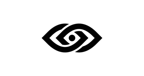 抽象的なアイロゴデザイン ビジョンアイコンベクトル記号 — ストックベクタ