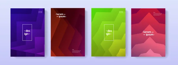 Modern Geometrik Arkaplan Koleksiyon Vektör Tasarımı Broşür Afiş Poster Flayer — Stok Vektör