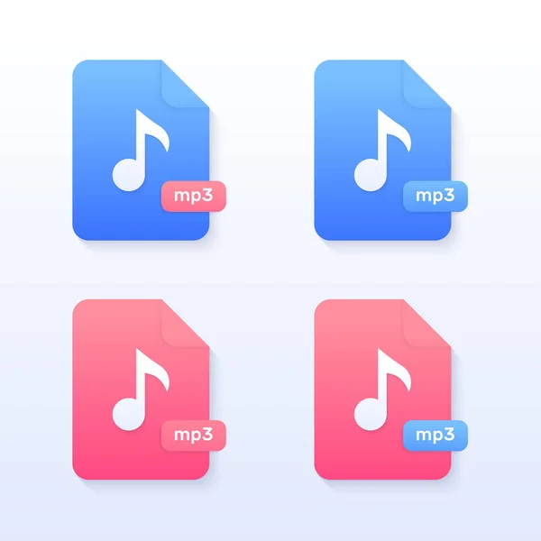 Mp3 Archivo Documento Icono Signo Vector Diseño — Archivo Imágenes Vectoriales