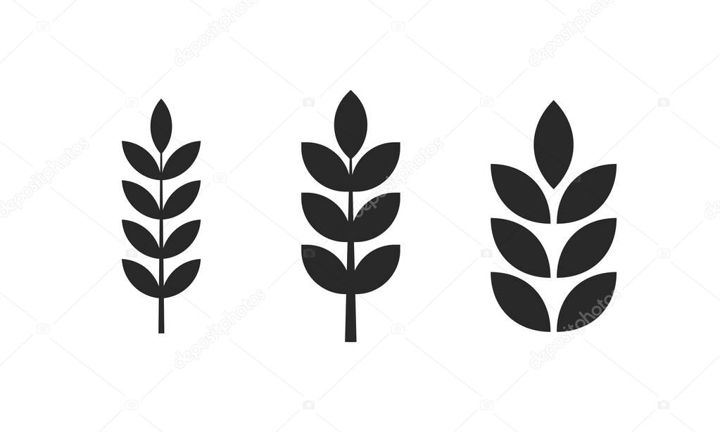 Agriculture wheat logo icon sign. Farm plant logotype.