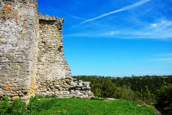 Ruína Parede Pedra Medieval Kremenets Ucrânia — Fotografia de Stock