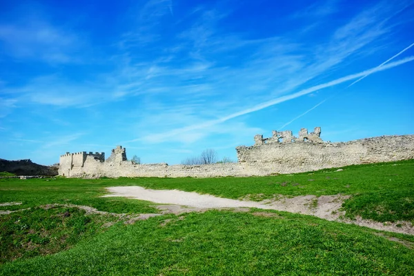 Ruína Parede Pedra Medieval Kremenets Ucrânia — Fotografia de Stock