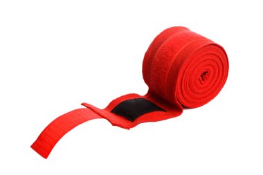 Beyaz arka plan üzerinde izole boksör bandaj görüntüsünü kapatmak.