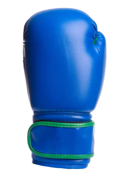 Uno Negro Guantes Boxeo Sobre Fondo Blanco — Foto de Stock