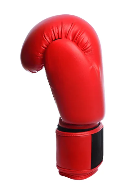 One Red Boxing Mitts White Background — Stock Photo, Image