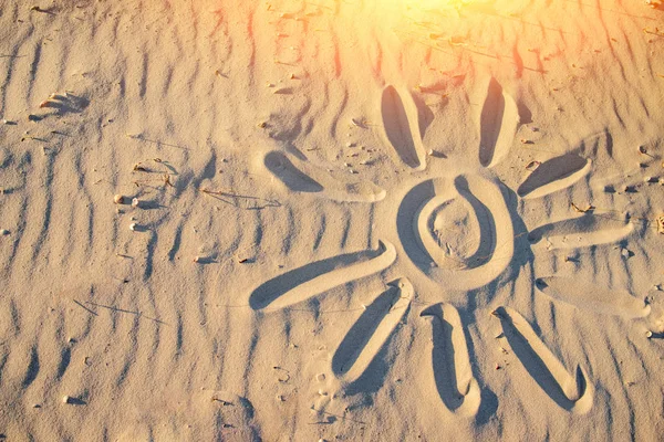 Sun Painted Sand Wonderful Sunny Day — Stock Photo, Image