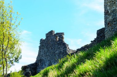 Harabe Ortaçağ taş duvar Kremenets, Ukrayna