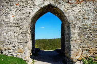 12. yüzyılda inşa Ukrayna, antik kale Harabeleri 