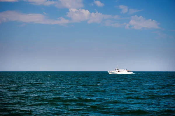 Letecký Pohled Horní Jachtě Plující Moři — Stock fotografie