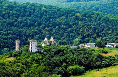 Nyrkiv Köyü, Ternopil bölgesi doğal görünümü Chervonohorod kalesi kalıntıları