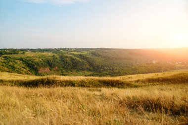 Nyrkiv Köyü, Ternopil bölgesi doğal görünümü Chervonohorod kalesi kalıntıları