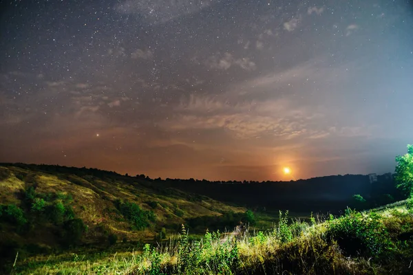 Günbatımı Gökyüzü Yıldız Arka Plan Işık Gündoğumu Doğa — Stok fotoğraf