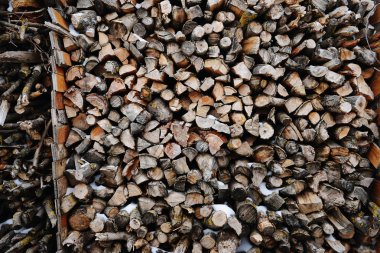Huş yakacak odun - doğal bir yığını