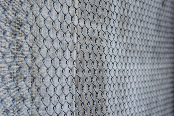 Fence Metal Grid Perspective Background — Stock Photo, Image
