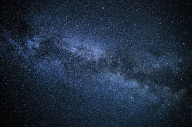 Samanyolu ile yıldızlı gece gökyüzü arka plan.