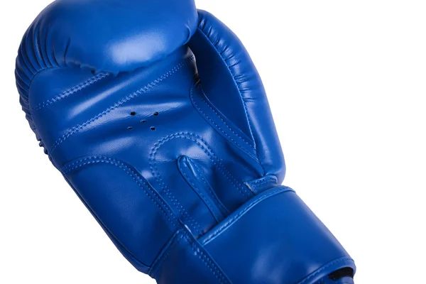 Uno Negro Guantes Boxeo Sobre Fondo Blanco — Foto de Stock