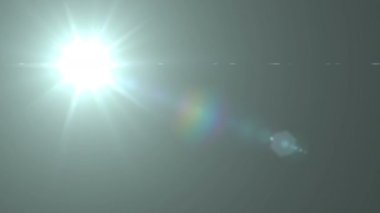 Işığı yanıp. Sıvı Star - Lens Flare efekti arka plan. 4k Video