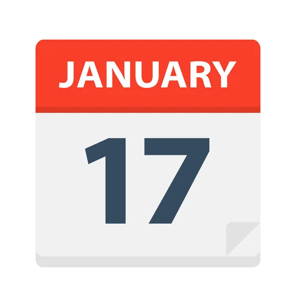 January Calendar Icon Vector Illustration — Stock Vector