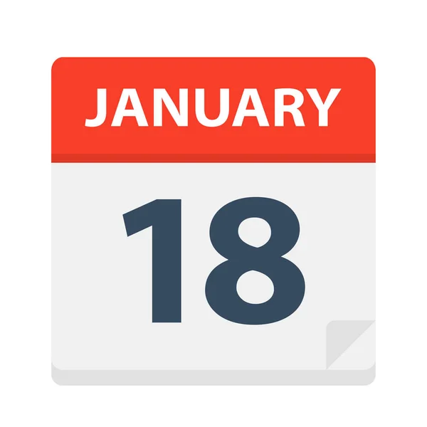 January Calendar Icon Vector Illustration — Stock Vector