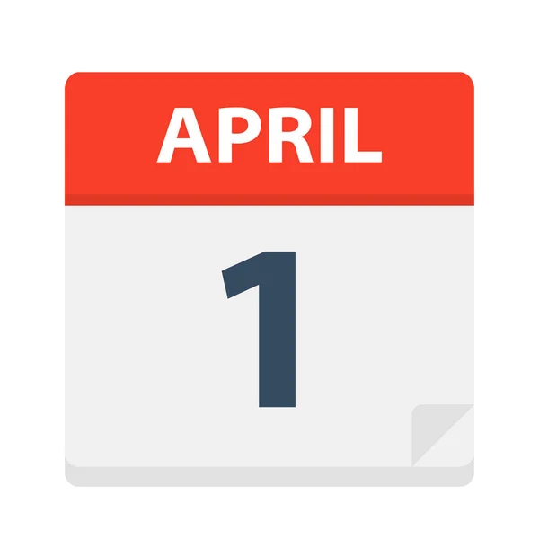 April Calendar Icon Vector Illustration — Stock Vector