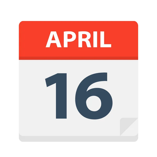 April Calendar Icon Vector Illustration — Stock Vector