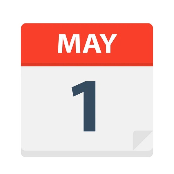 May Calendar Icon Vector Illustration — Stock Vector