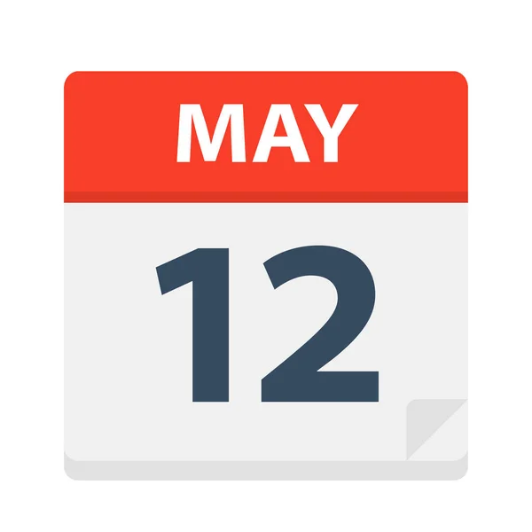 May Calendar Icon Vector Illustration — Stock Vector