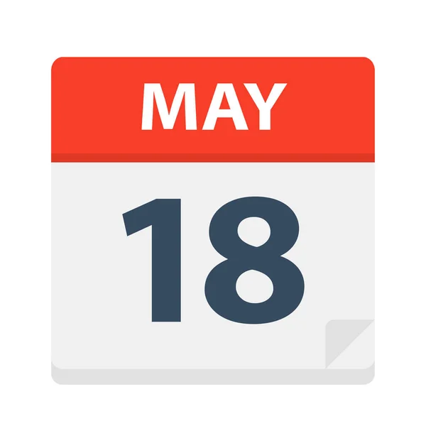 May Calendar Icon Vector Illustration — Stock Vector