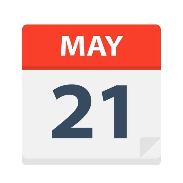 May Calendar Icon Vector Illustration — Stock Vector