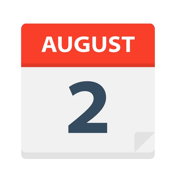 Agosto Icono Del Calendario Ilustración Vectorial — Vector de stock