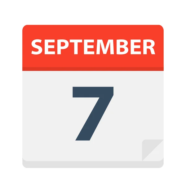 September Kalendersymbol Vektorabbildung — Stockvektor