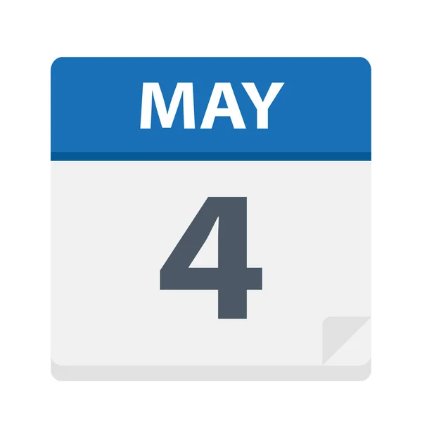 May Calendar Icon Vector Illustration — Stock Vector