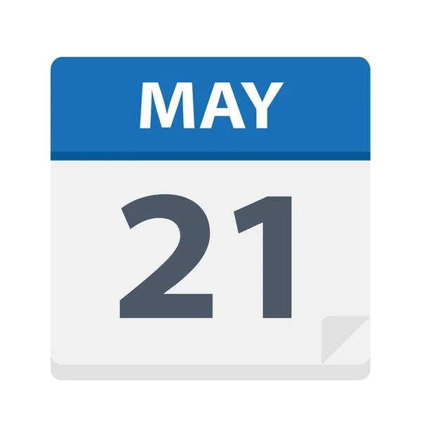 May Calendar Icon Vector Illustration — Stock Vector