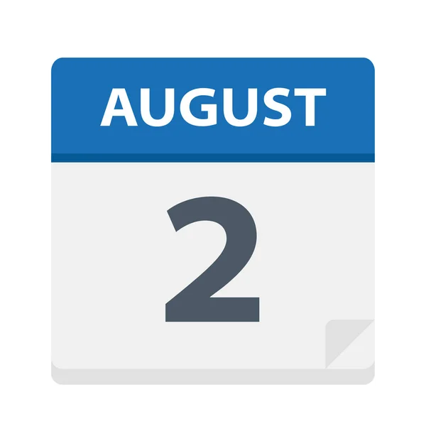 Agosto Icono Del Calendario Ilustración Vectorial — Vector de stock