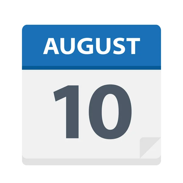 Agosto Icono Del Calendario Ilustración Vectorial — Vector de stock